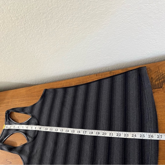 Lululemon Cool Racerback Capilano Stripe Heathered Deep Coal Black tank top Sz 6 - Picture 9 of 12
